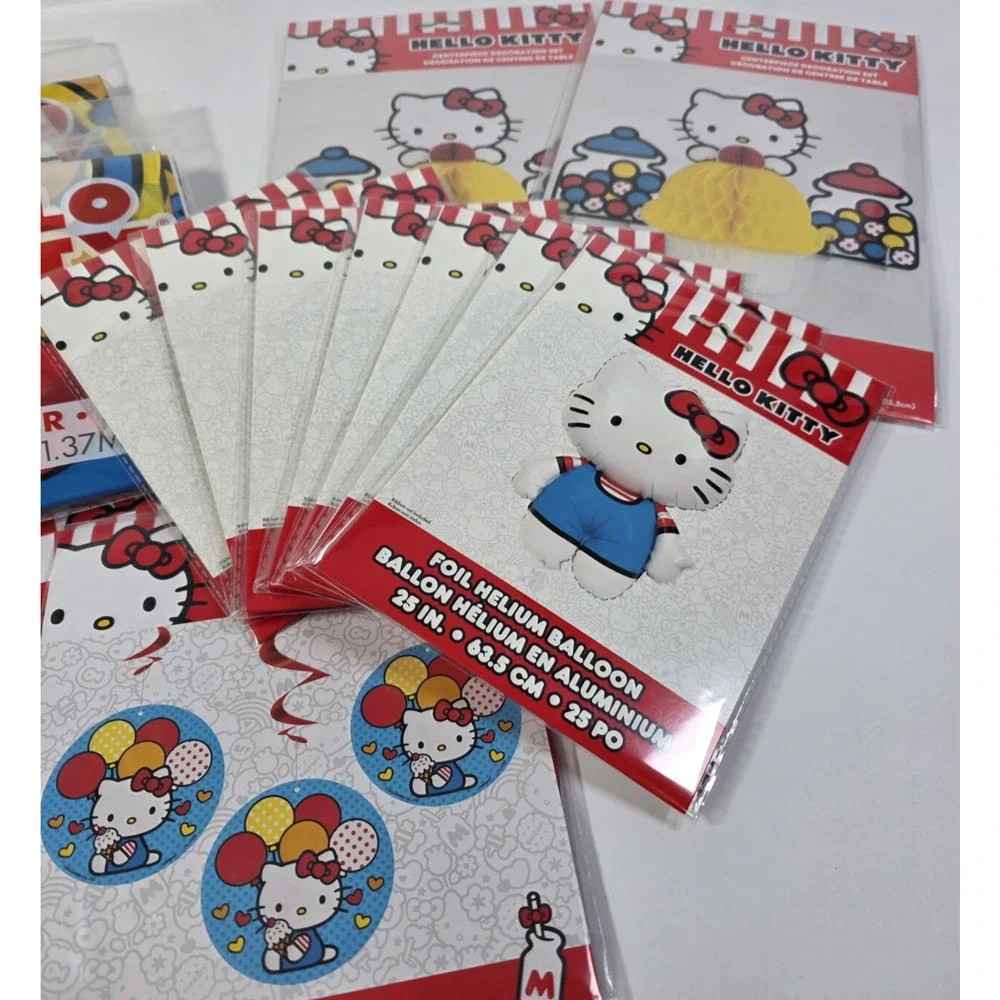 Hello Kitty Party Supplies Decorations Lot Table Covers Balloons Centerpieces